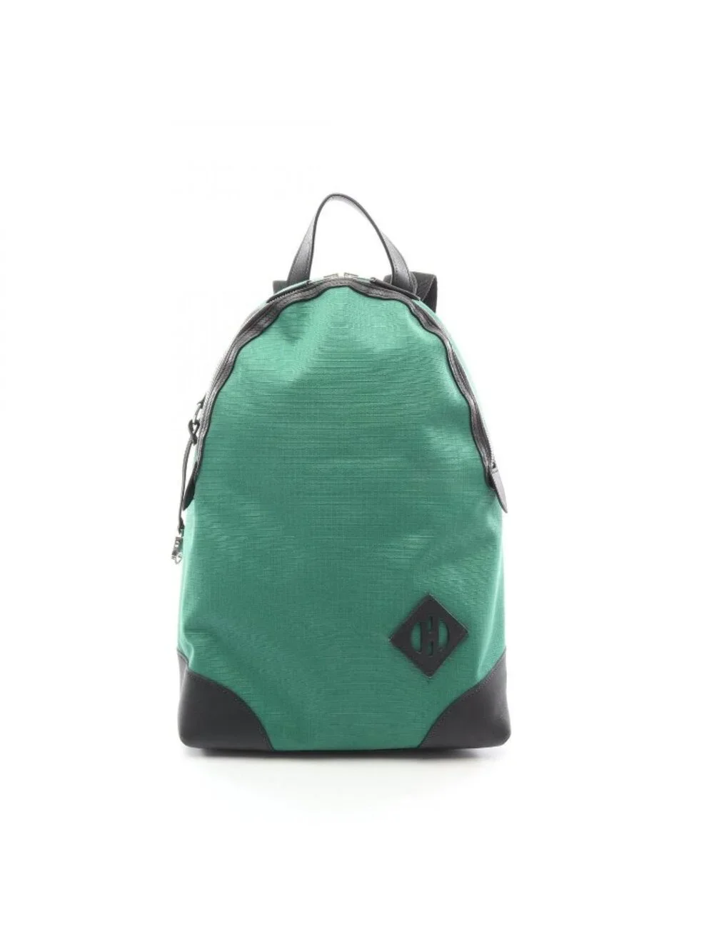 Hermes Backpack a Dos All Back Green Black Canvas Leather All T&c